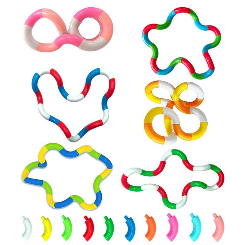 Genuine Tangle Classic Junior Highly Tactile Fidget Stress Kids Toy ASD Hand Toy