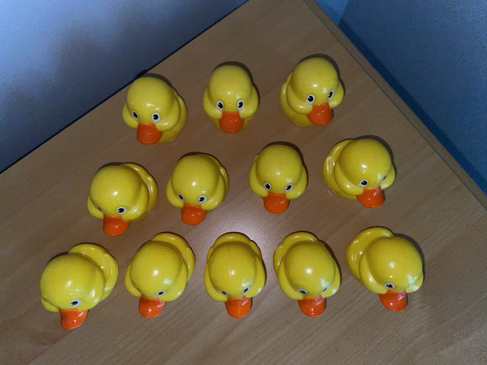 12 Plastic Ducks with Shapes on Bottom for Education Games ~Non-Floating~