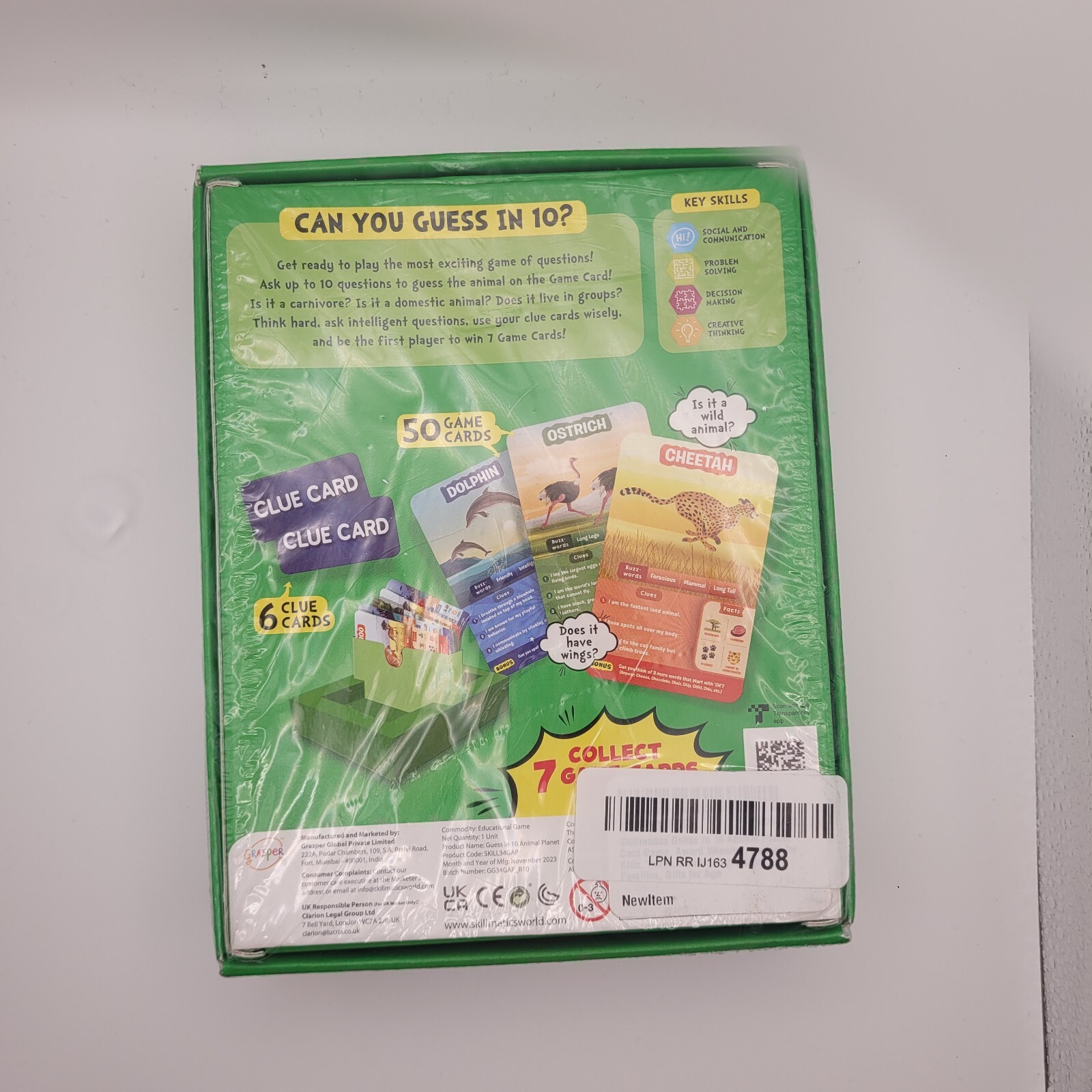 Skillmatics Card Game : Guess in 10 Animal Planet NEW/SEALED