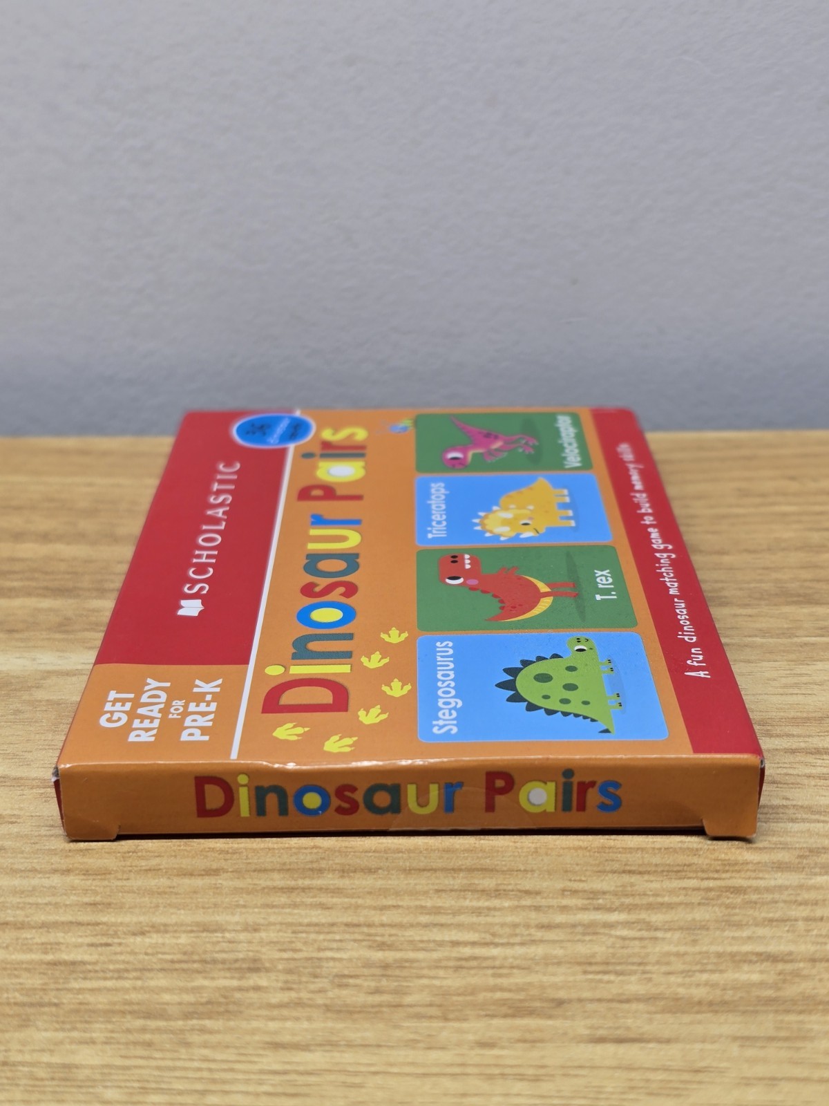 Pre K Scholastic 36 Dinosaur Cards Matching Game Builds Memory Skills