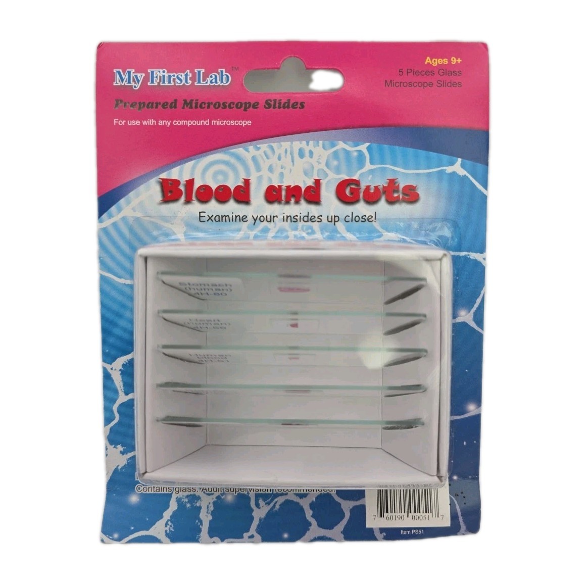 My First Lab Prepared Microscope Slides Blood And Guts PS51 Homeschool Science