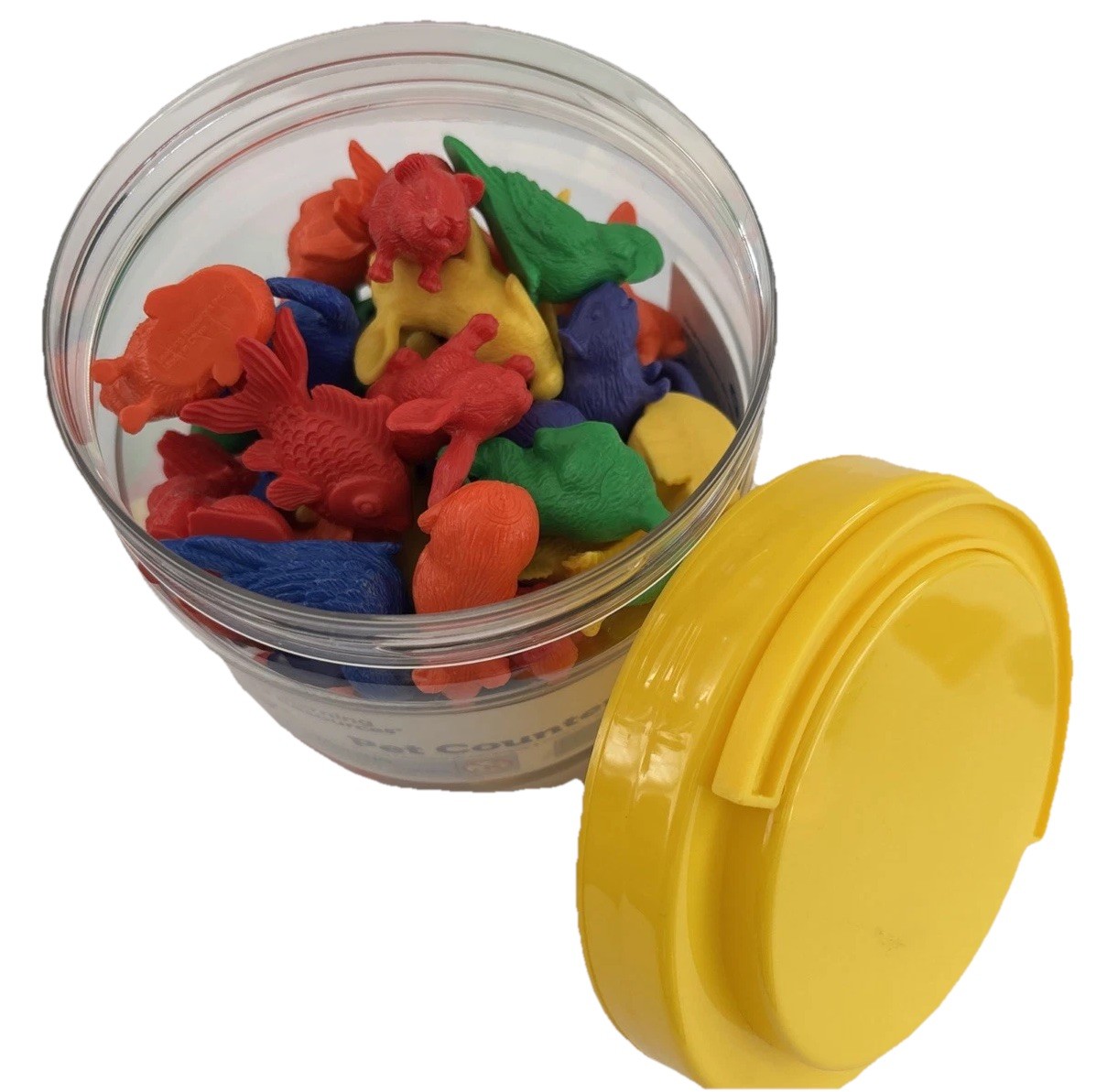 Learning Resources Pet Figure Counters – 6 Shapes, 6 Colors – 72 Pieces