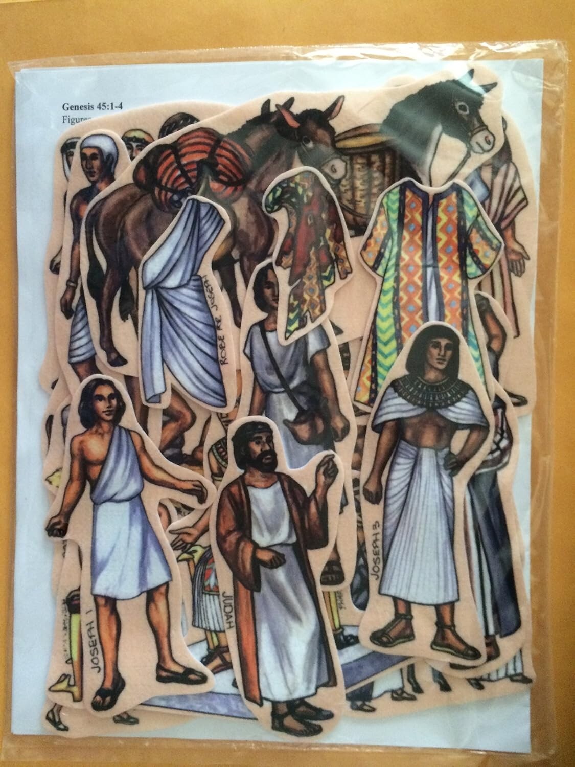 Joseph in Egypt Felt Figures for Flannel Boards Old Testament Bible Stories Kids
