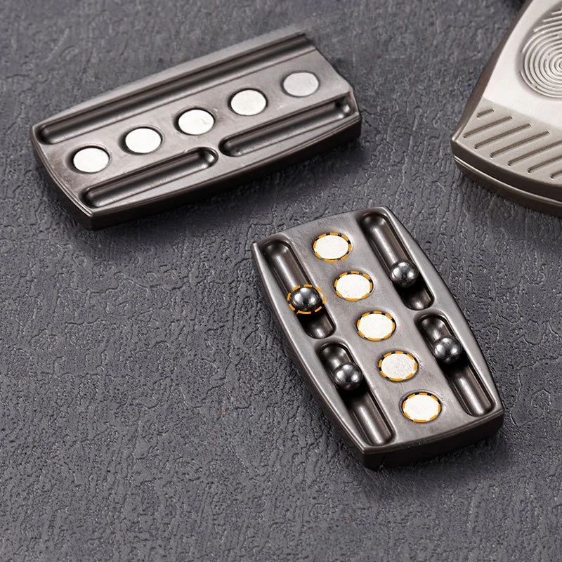 Magnetic Push Card Slider EDC Metal Fidget Toy Stress Relief Sensory Gadget