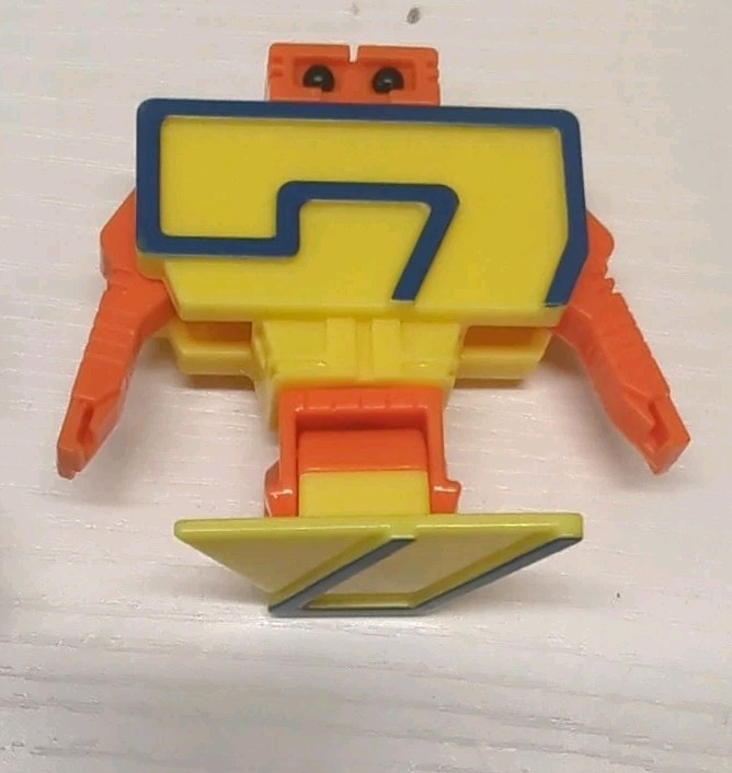 Vtg Number-Bots Transforming Educational Stem Counting Toys- # 0-9 + Equations
