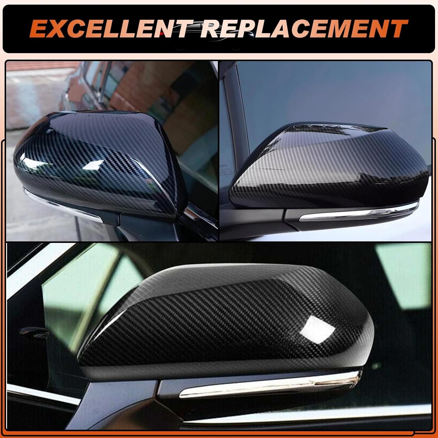 Mirror Cover Caps Compatible with Toyota Camry 2018 2019 2020 2021 2022 2023 …