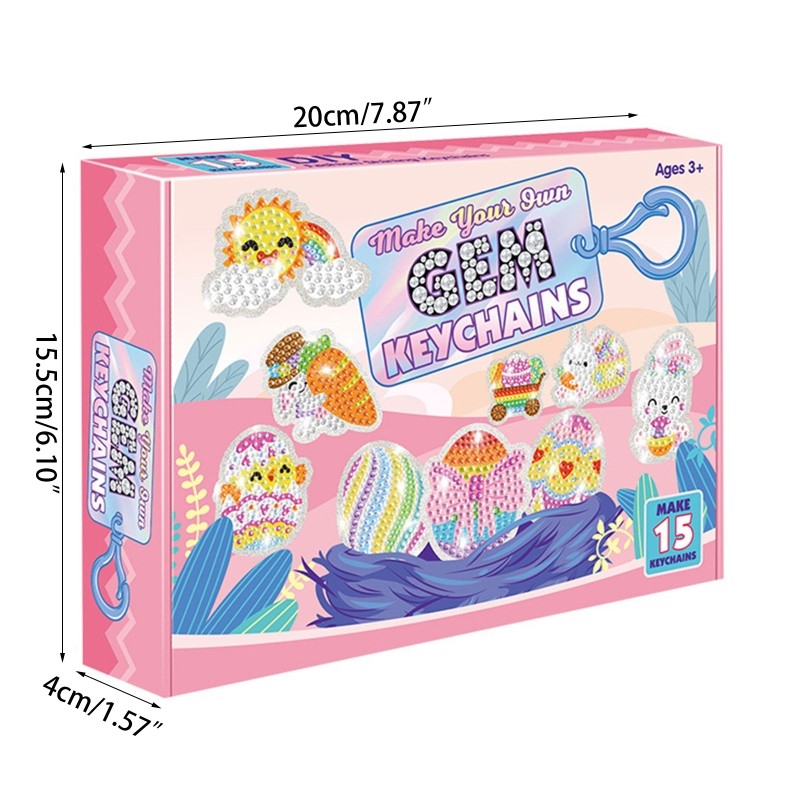 5D Kits Easter Arts for Kid Aged 8 -12 DIY for Keychain