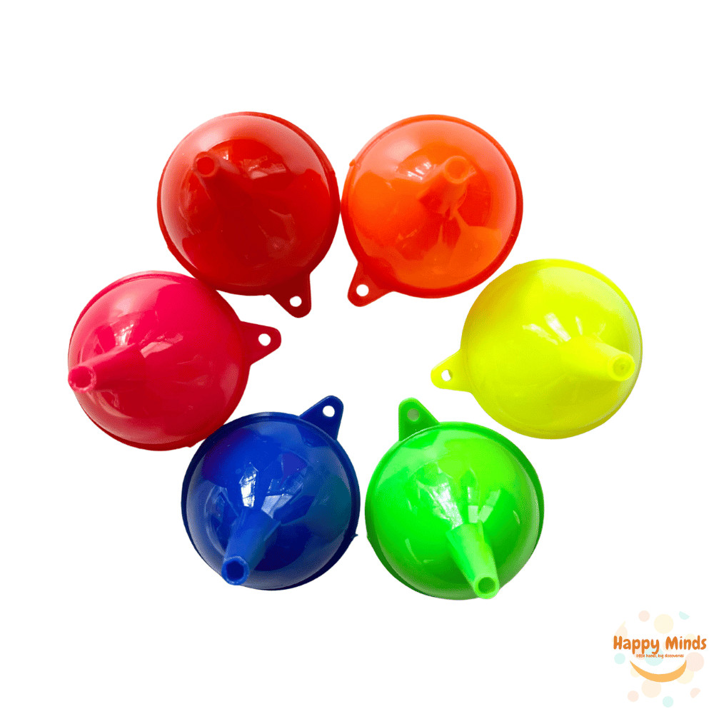 Colorful Funnels for Sensory Play | Montessori Play Tools | Fine Motor Activity