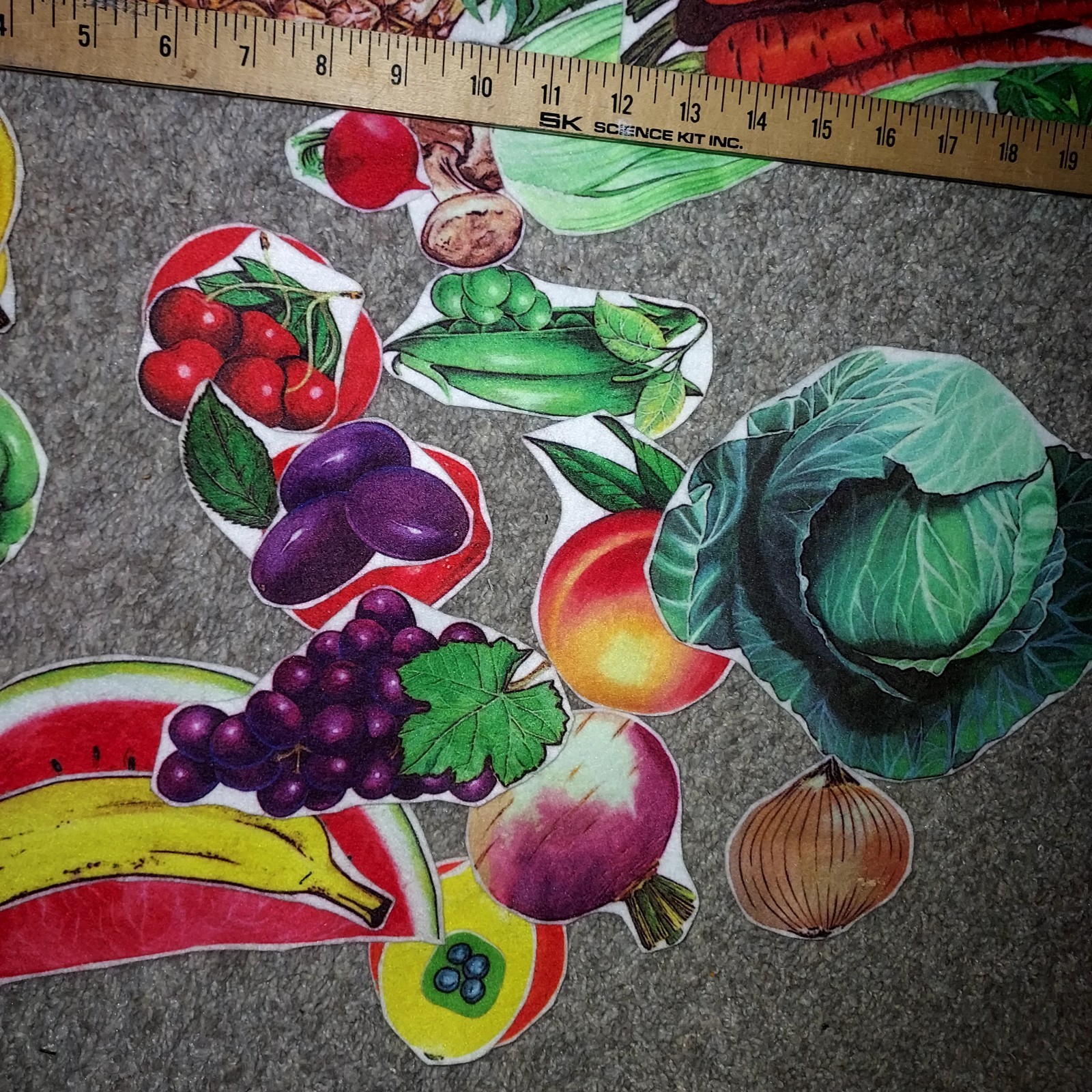 Fruits & Veggies Flannel Figures for Flannel Boards Interactive Teaching health
