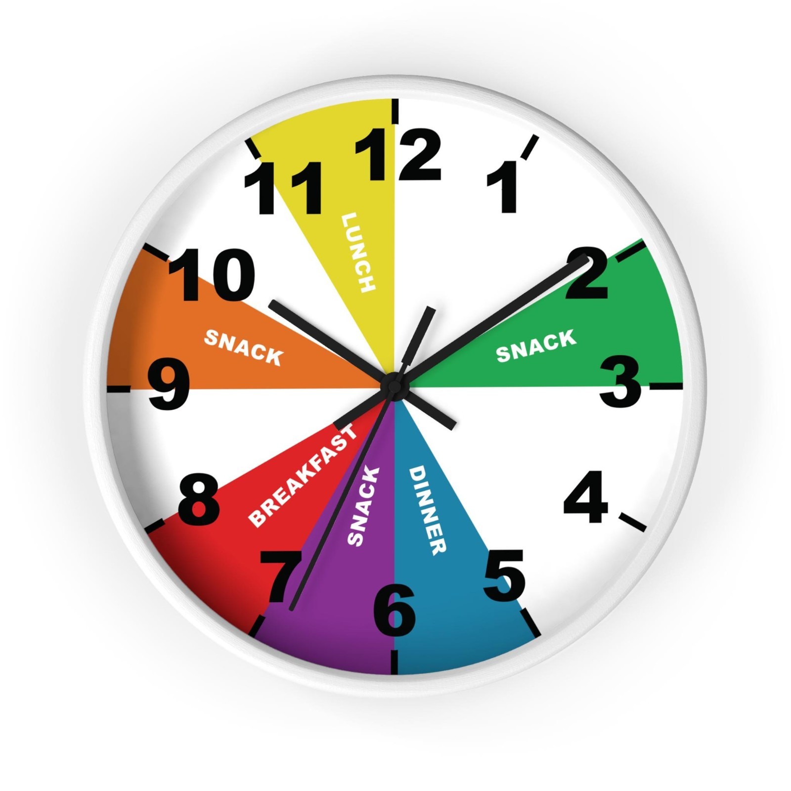 Customizable Kids Daily Routine Clock Wall Chart Color Block Schedule Free Ship