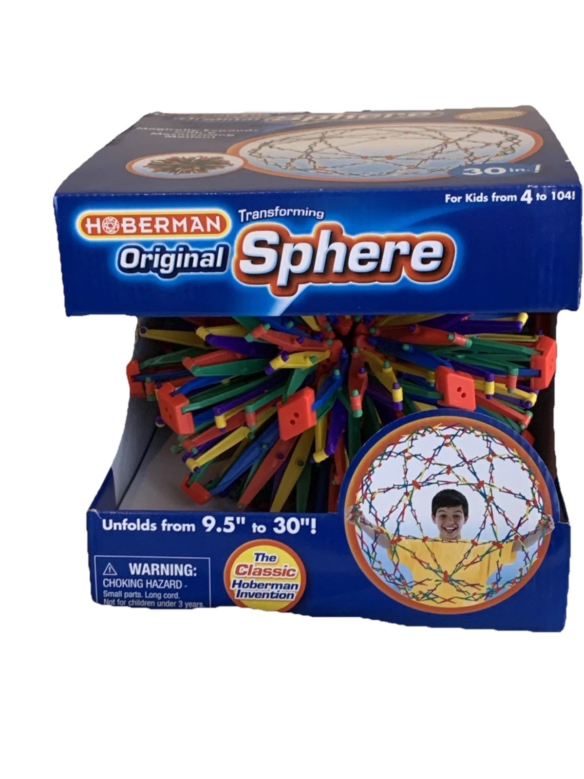 Hoberman Original Transforming Sphere Lg Rainbow Colorful Creative 9.5 – 30″ New