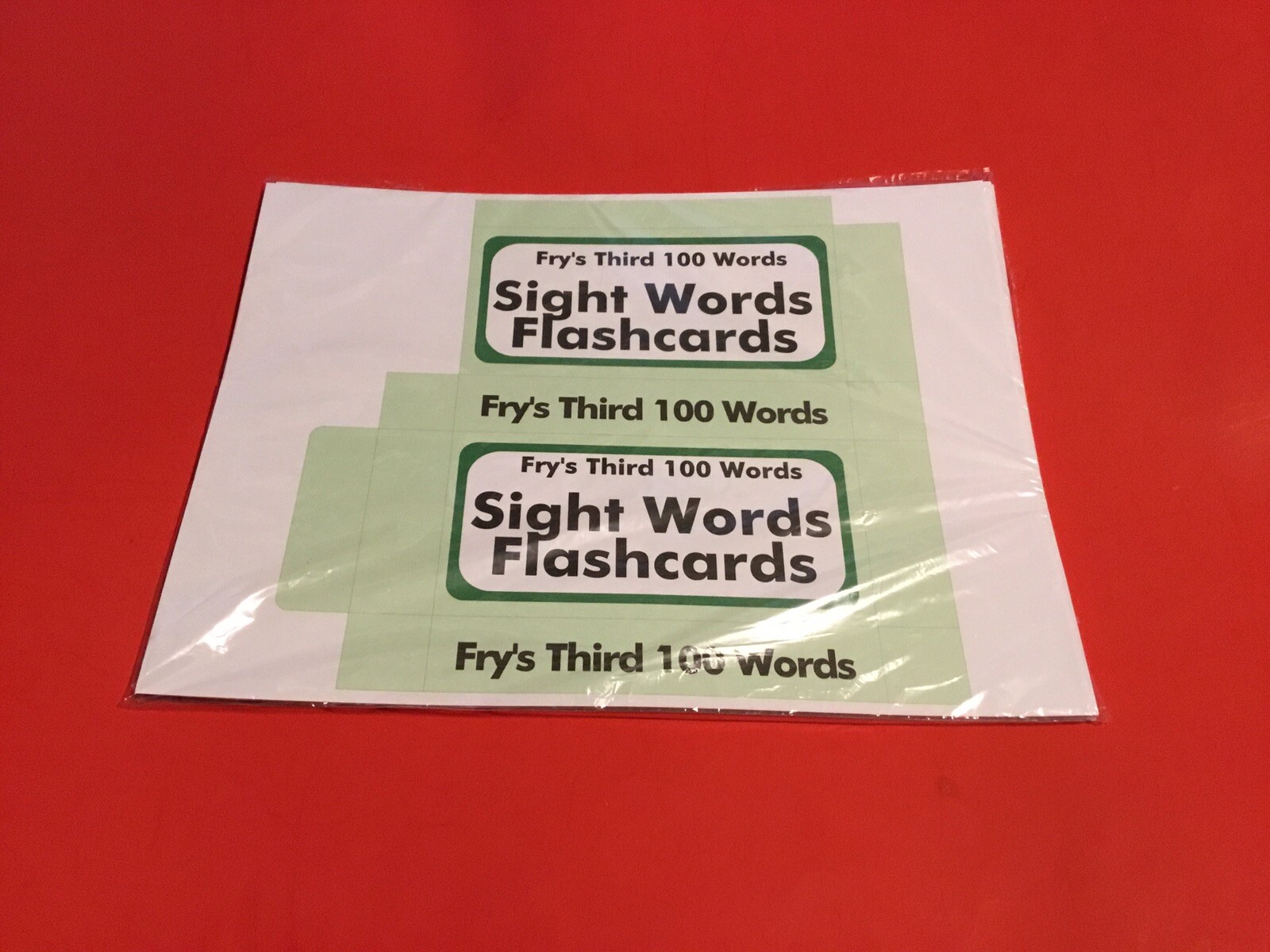 Fry’s Third Hundred Words – PRINTED & UNCUT – Sight Word Flash Cards
