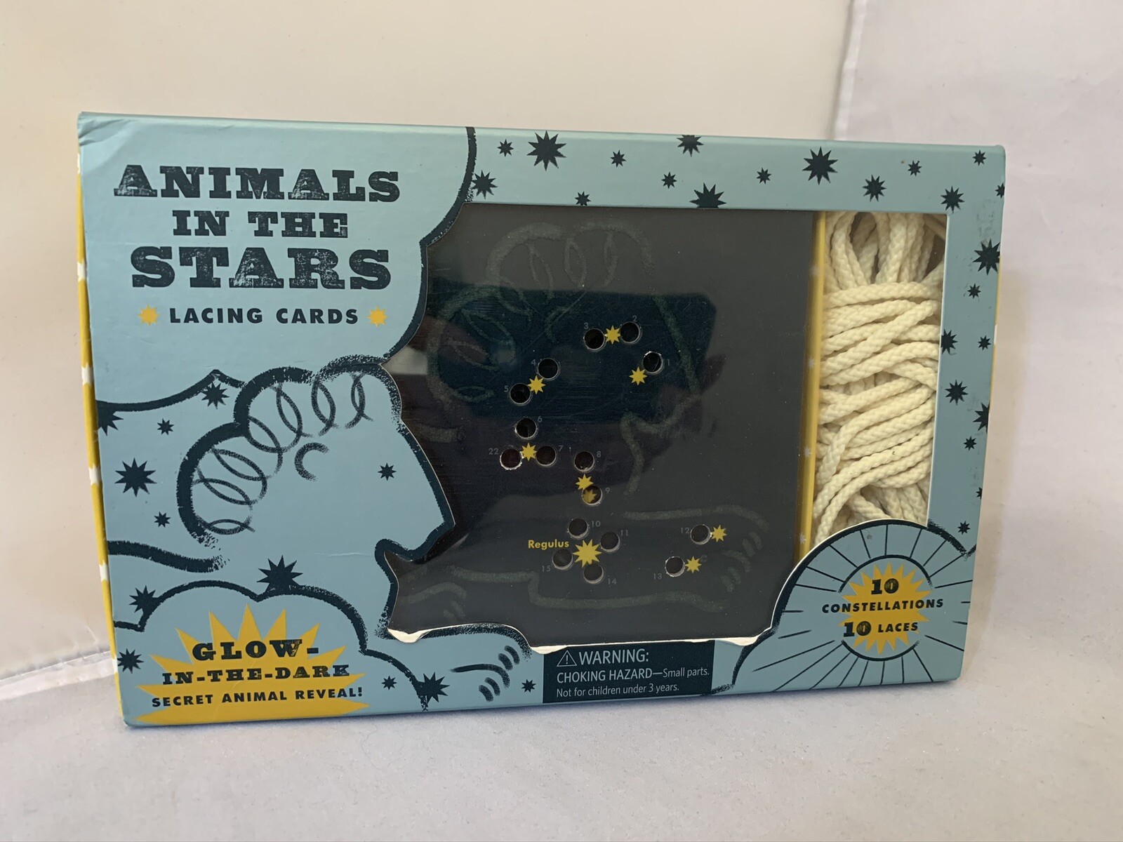 ANIMALS IN THE STARS LACING CARDS / glow in the dark / Chronicle Books I1