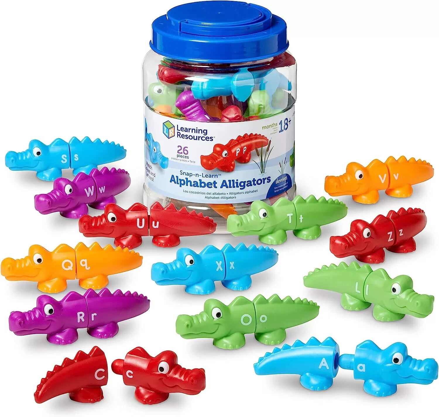 Learning Resources Snap-n-Learn Alphabet Alligator Letter Recognition Fine Motor