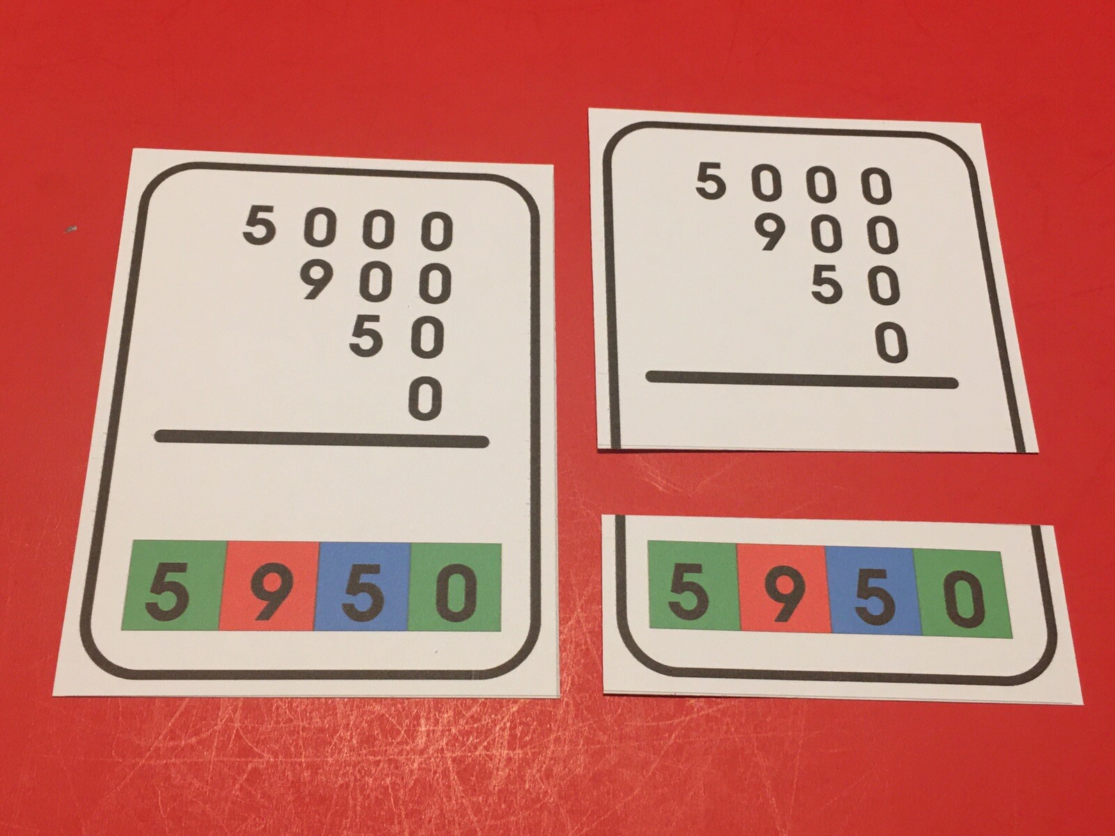 Place Value – Cards for Learning Center – Three Part Cards – Montessori