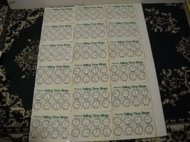 Vintage Trend Beginning Telling Time Bingo With Laminated Cards 1977 Very Nice!