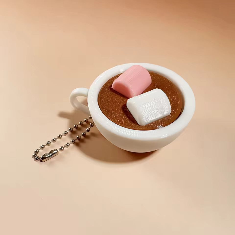 Macaron Food Fidget Toy for Adults Keycap Satisfying Clicker Keychain KeyRing