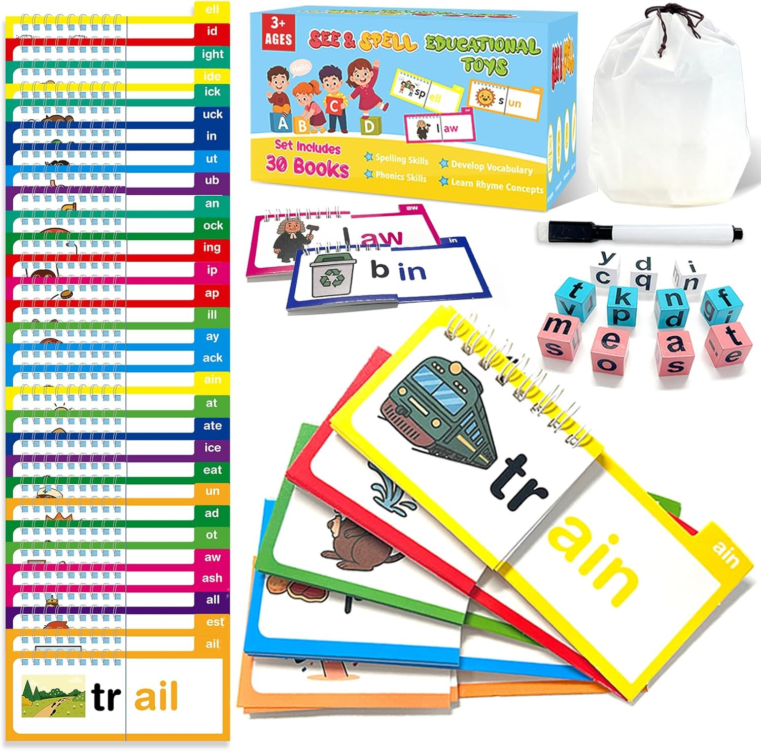 30 Libros Familias De Palabras Juego Lectura Rimas Tarjetas ABC Fonicas Kinder