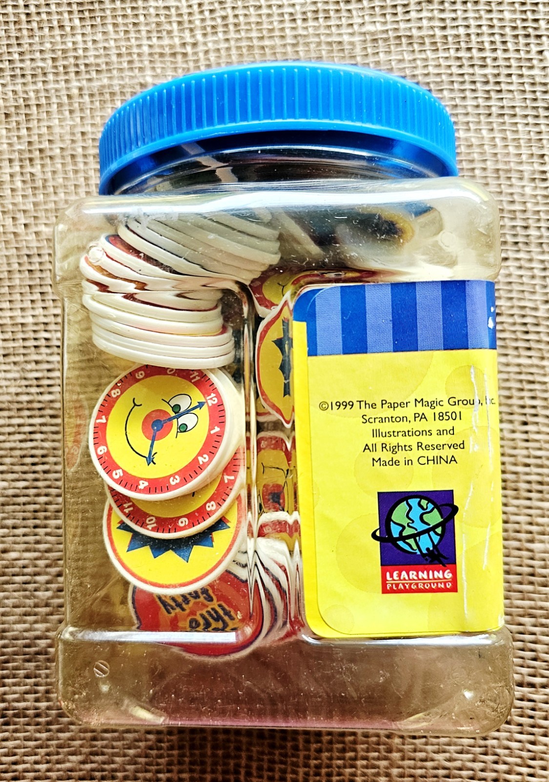 Vintage 1999 170pc Learning Playground Telling Time Learning Set Plastic Chips