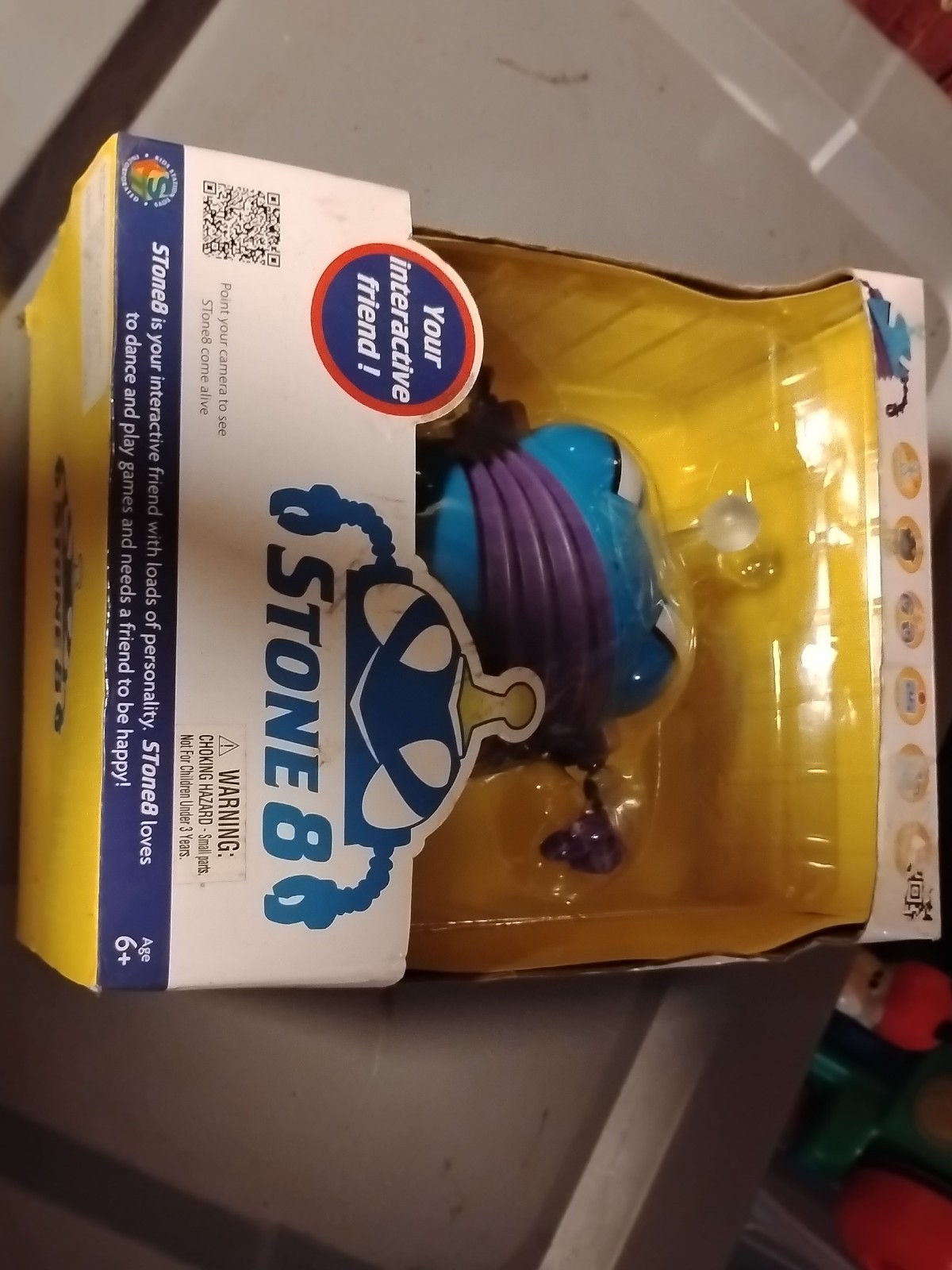 Stone8 Real Interactive Friend Robot Blue with Color Accents New Factory Sealed