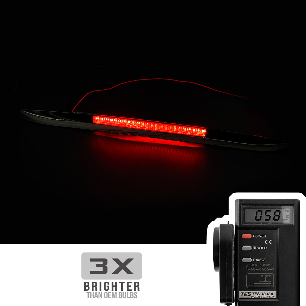 For 1996-04 Porsche Boxster 986 Smoked LED Red 3rd High Mount Third Brake Lights