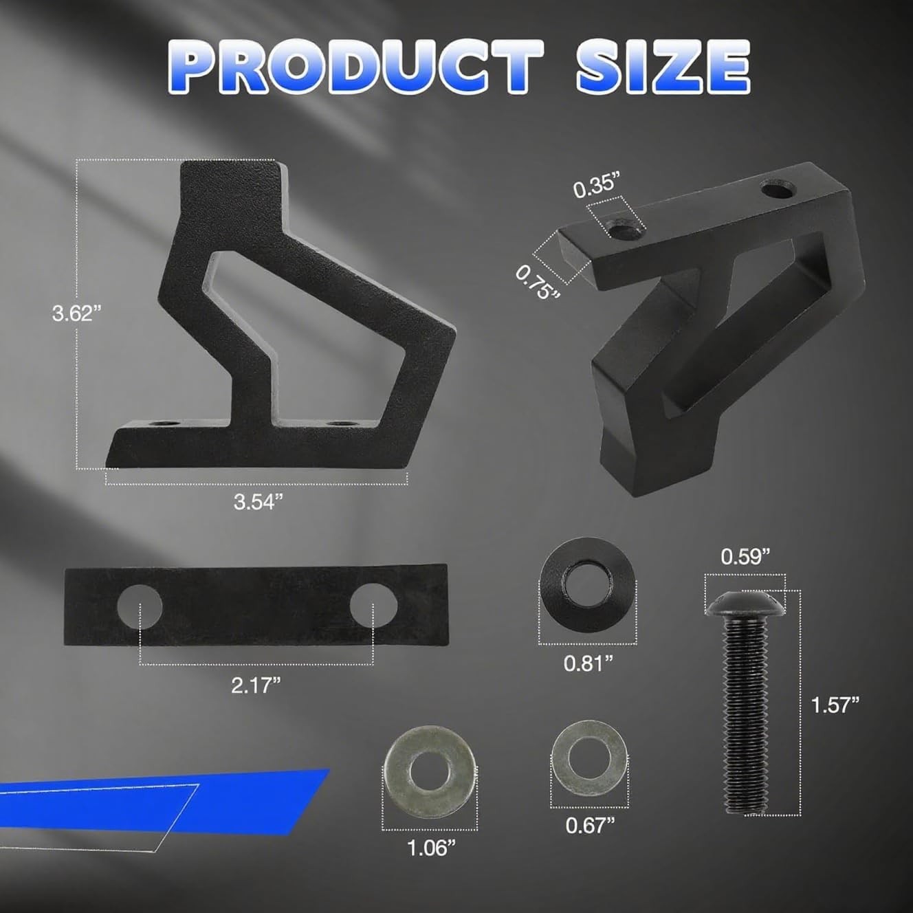 High Lift Jack Mounting Bracket, 11586.04 Off-Road Jack Hood Mounting Bracket