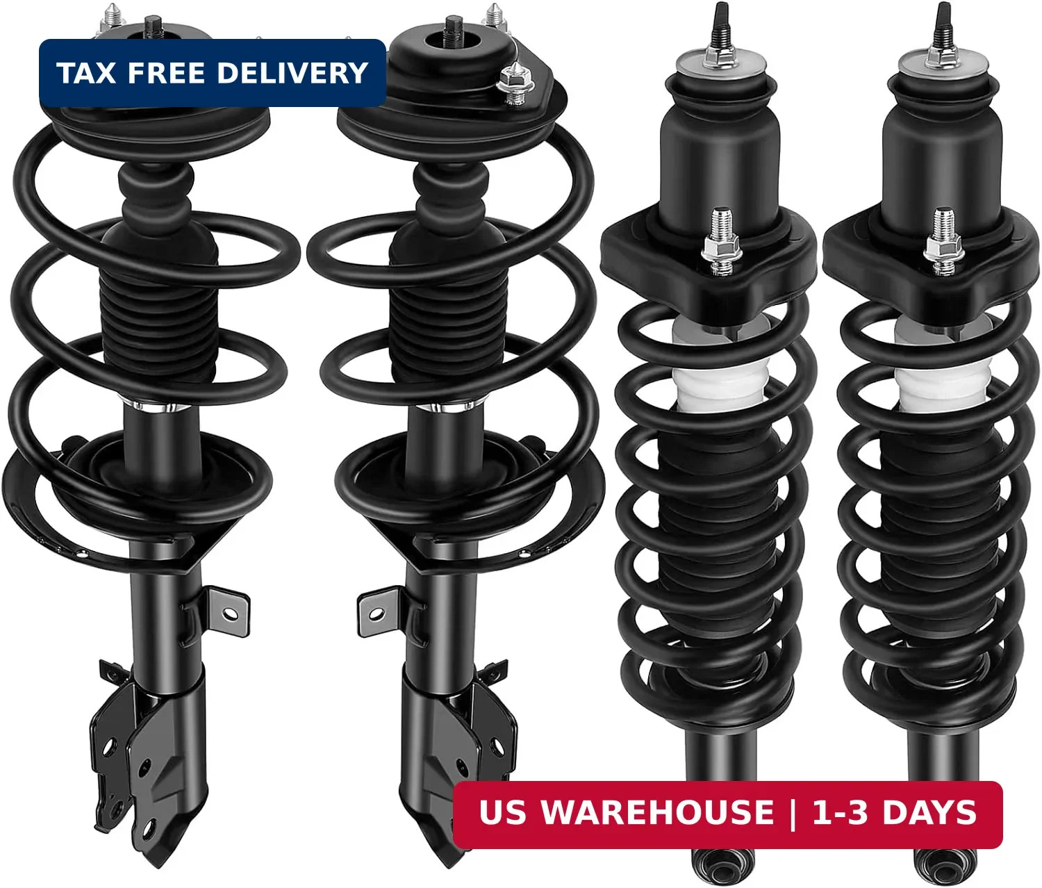ECCPP Full Set Front and Rear Complete Strut Shock Coil Spring Assembly Driver a