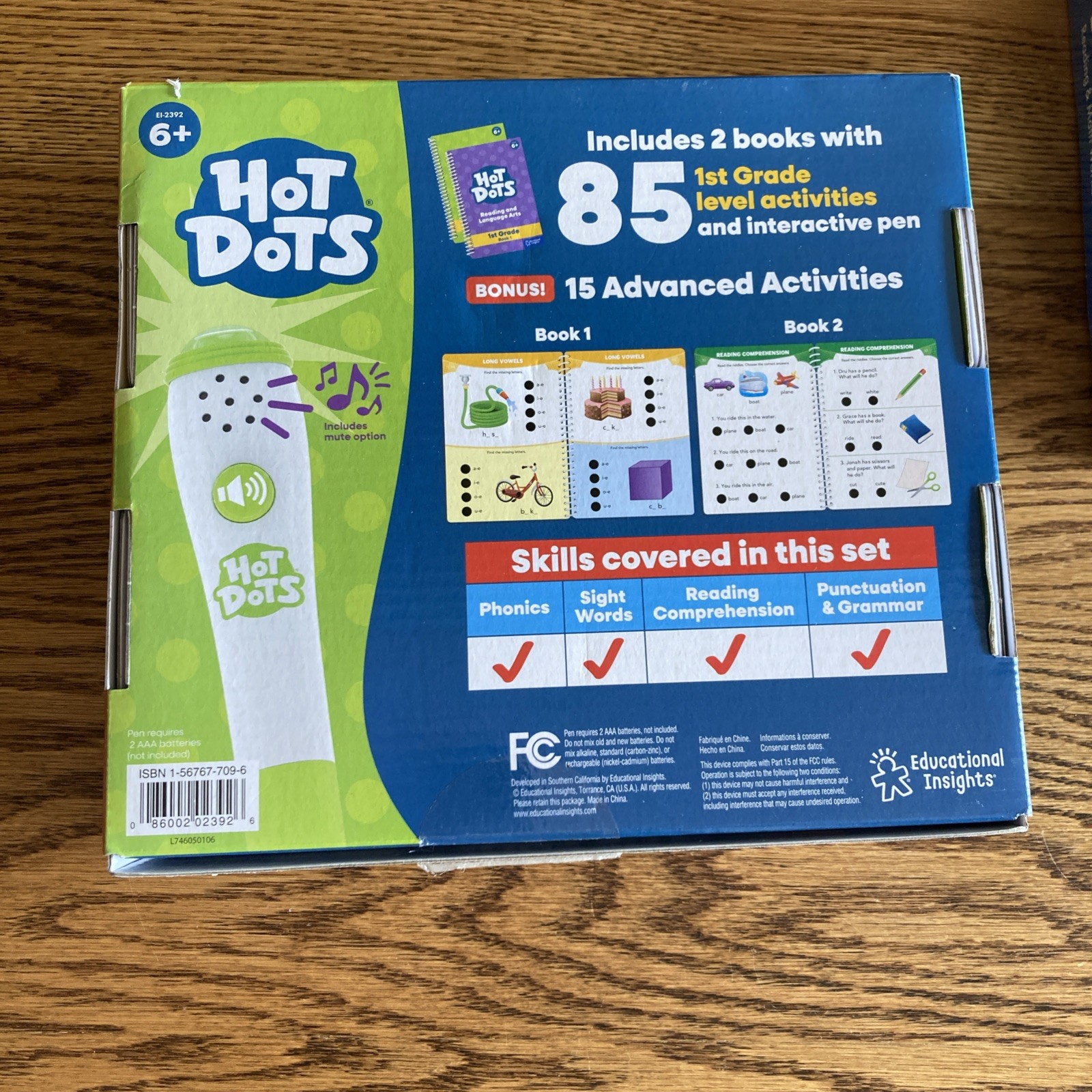 Hot Dots 1st Grade Reading And Math-age 6 School, Homeschool Lot Of 2
