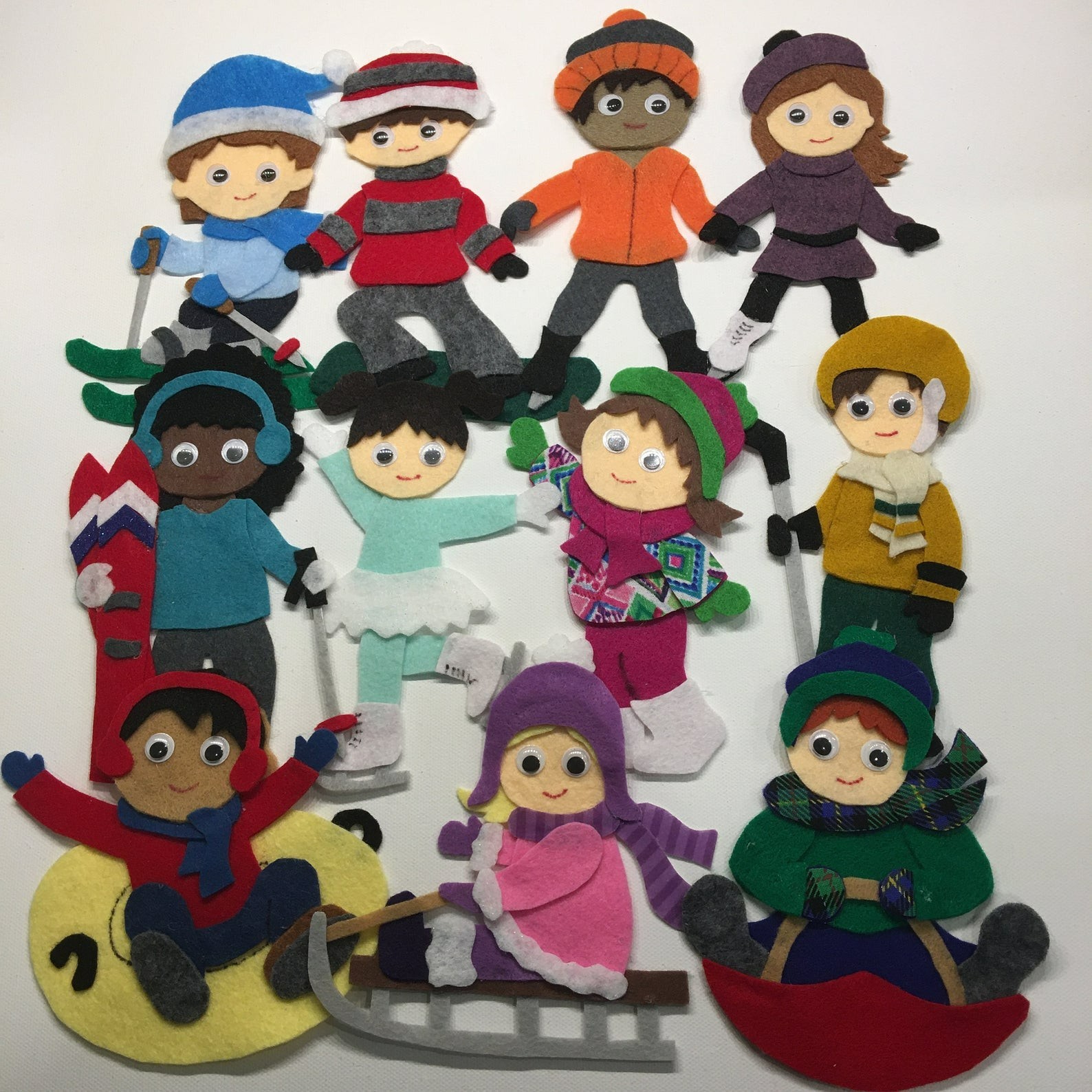 Winter Fun – Celebrate Snowy Days – Sample Set for Felt /Flannel Board Play