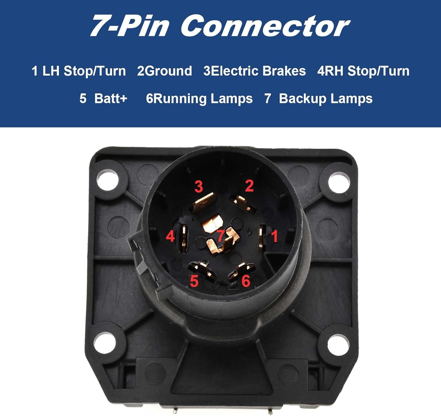 55243 7-Pin Trailer Wiring Plug Harness Compatible with Ford F250 F350 F450 F550