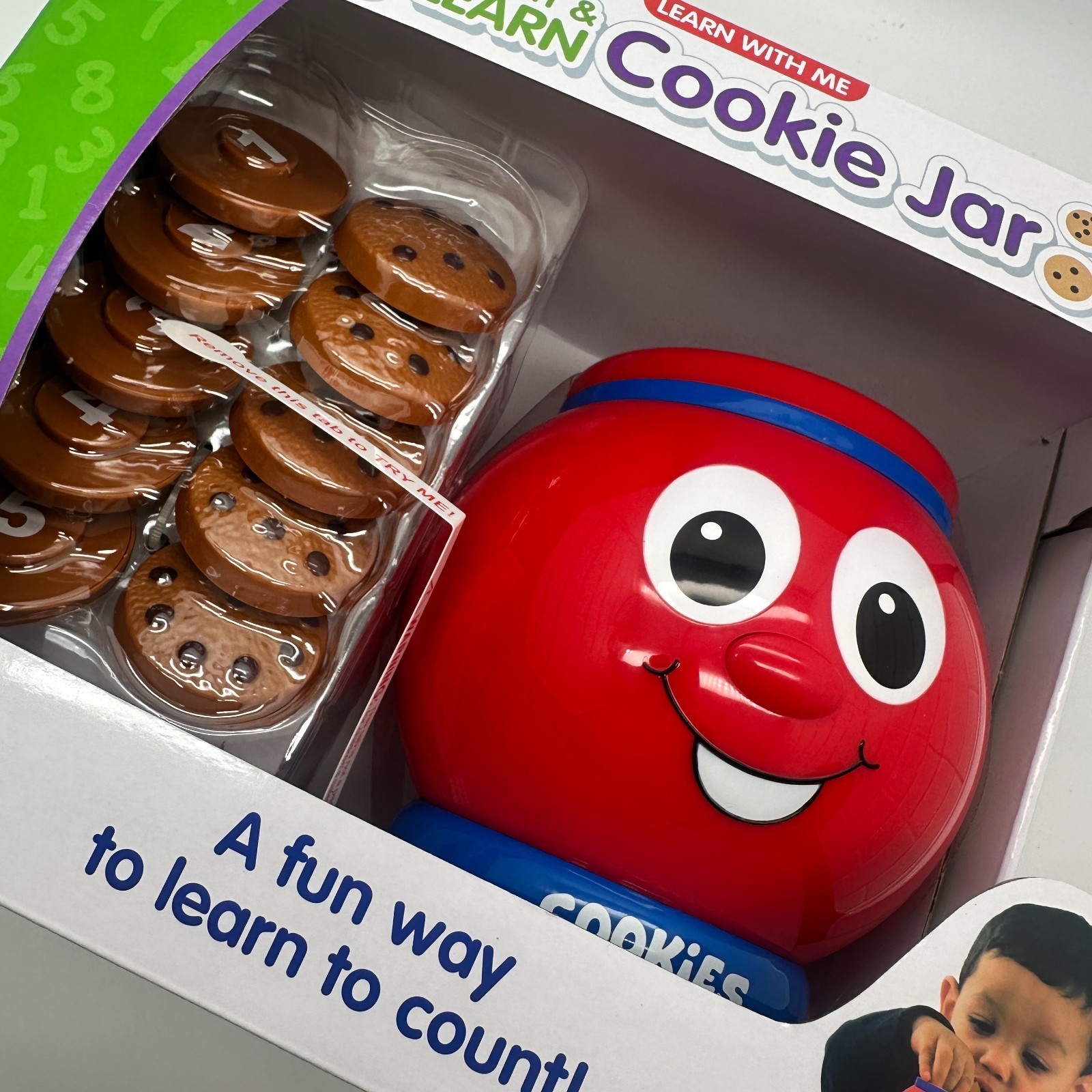 The Learning Journey Learn with Me Count and Learn 10 Cookies Jar Plastic NEW