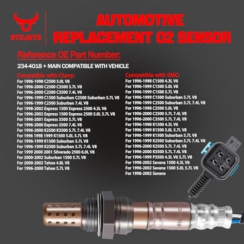 2Pcs Oxygen O2 Sensor 234-4018, Automotive Replacement 02 Sensors Downstream Com