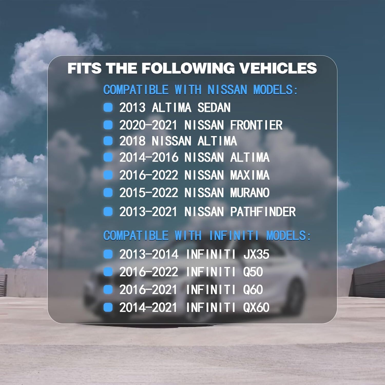 TPMS Sensor 433MHz Compatible for Infiniti Nissan Tire Pressure Monitoring