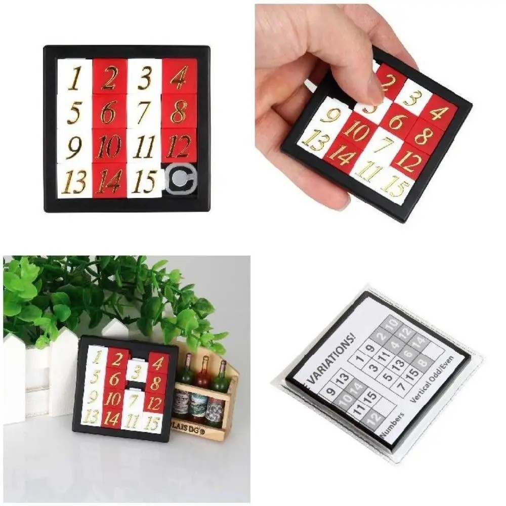 1 Pc Kids 1-15 Number Sliding Puzzle Educational Math Logic Toy Plastic Game