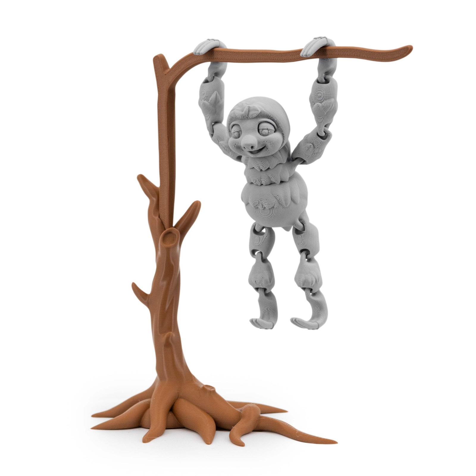 3D Printed Sloth Fidget With Tree Props | Multiple Colors | Black Sheep Products