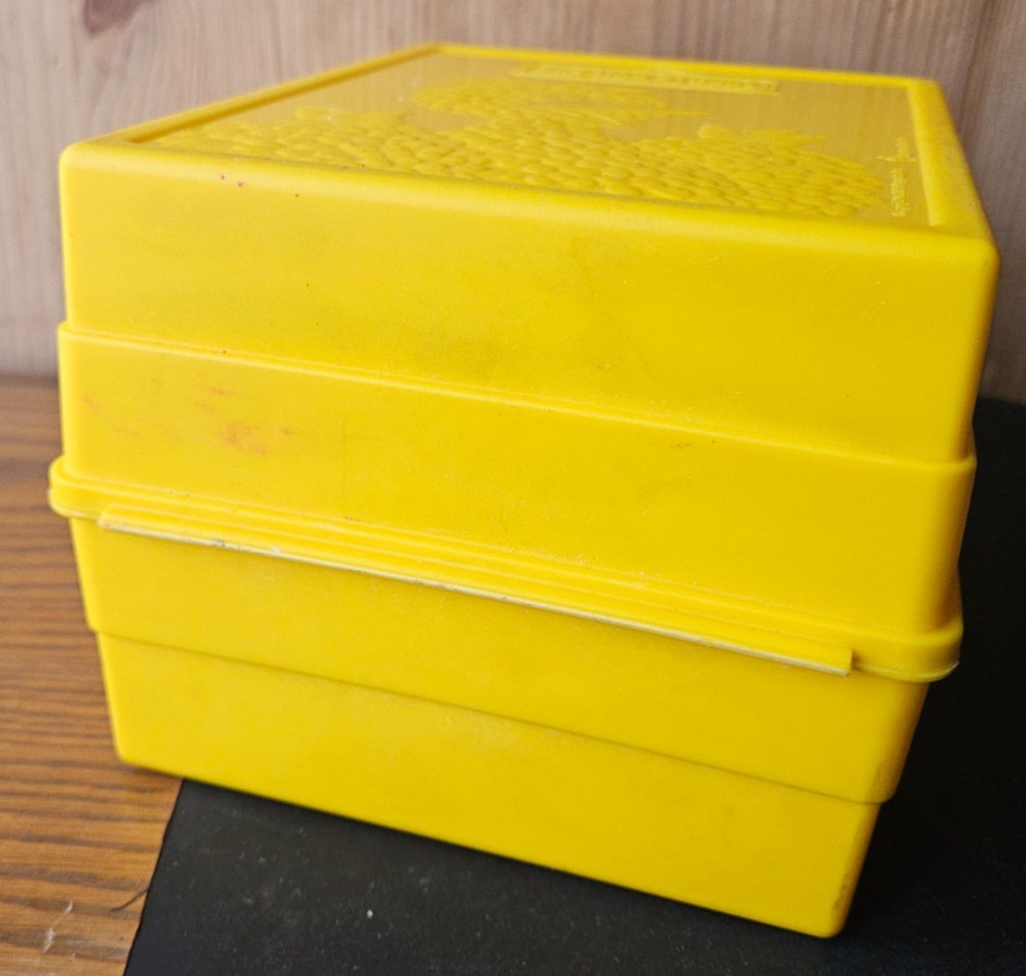 SESAME STREET EARLY LEARNING GAMES. VINTAGE YELLOW CARRY CASE. BIG BIRD IMAGE