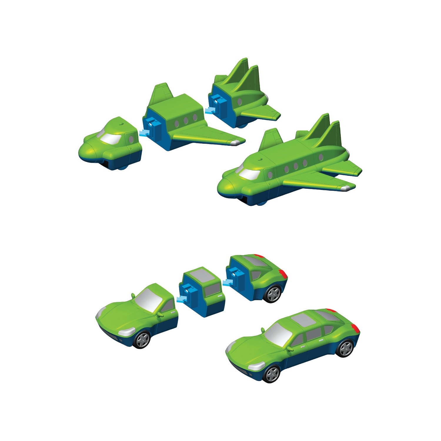 New – Popular Playthings Magnetic Mix or Match Vehicles: Set #1 – Ages 3+