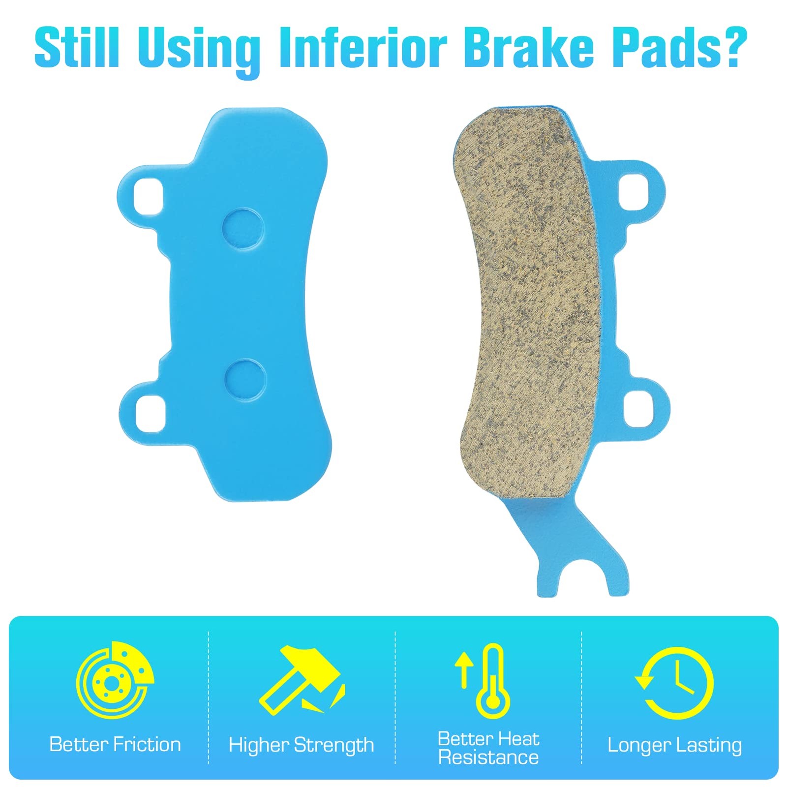 Brake Pads Ceramic for Can-Am Defender HD5 2017-2019, Maverick Ceramic-blue