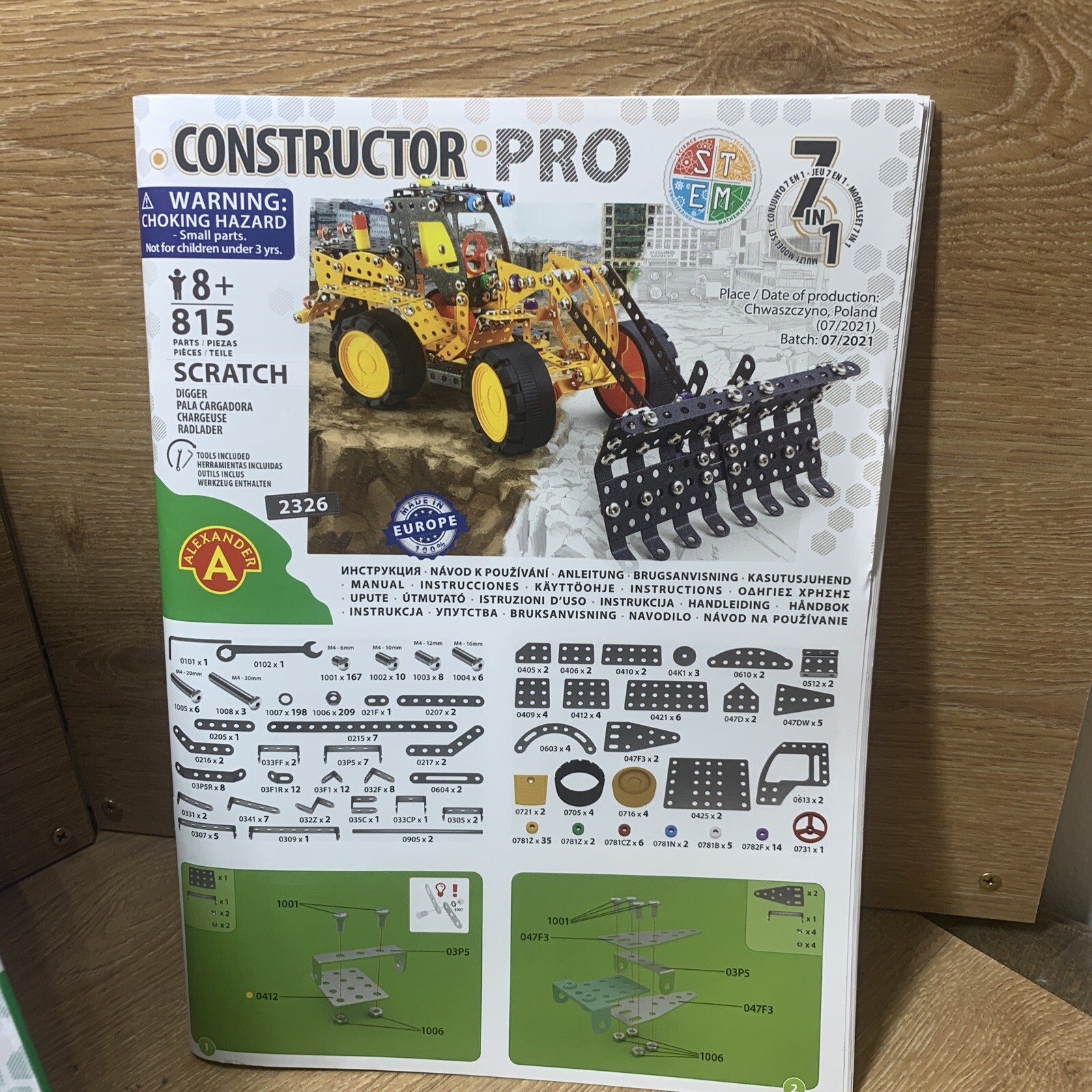 Alexander Toys Constructor Pro Digger 7 in 1 Building Kits Stem KidsToys 813 Pcs