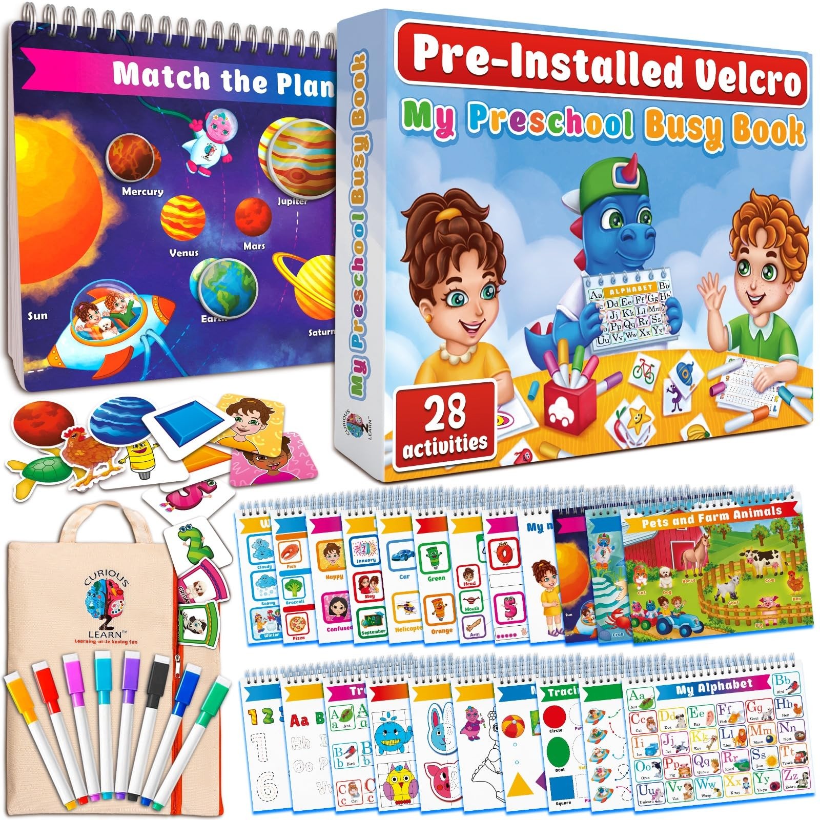 Montessori Busy Book for Toddlers Ages 3-5 – Preassembled Preschool Learning …