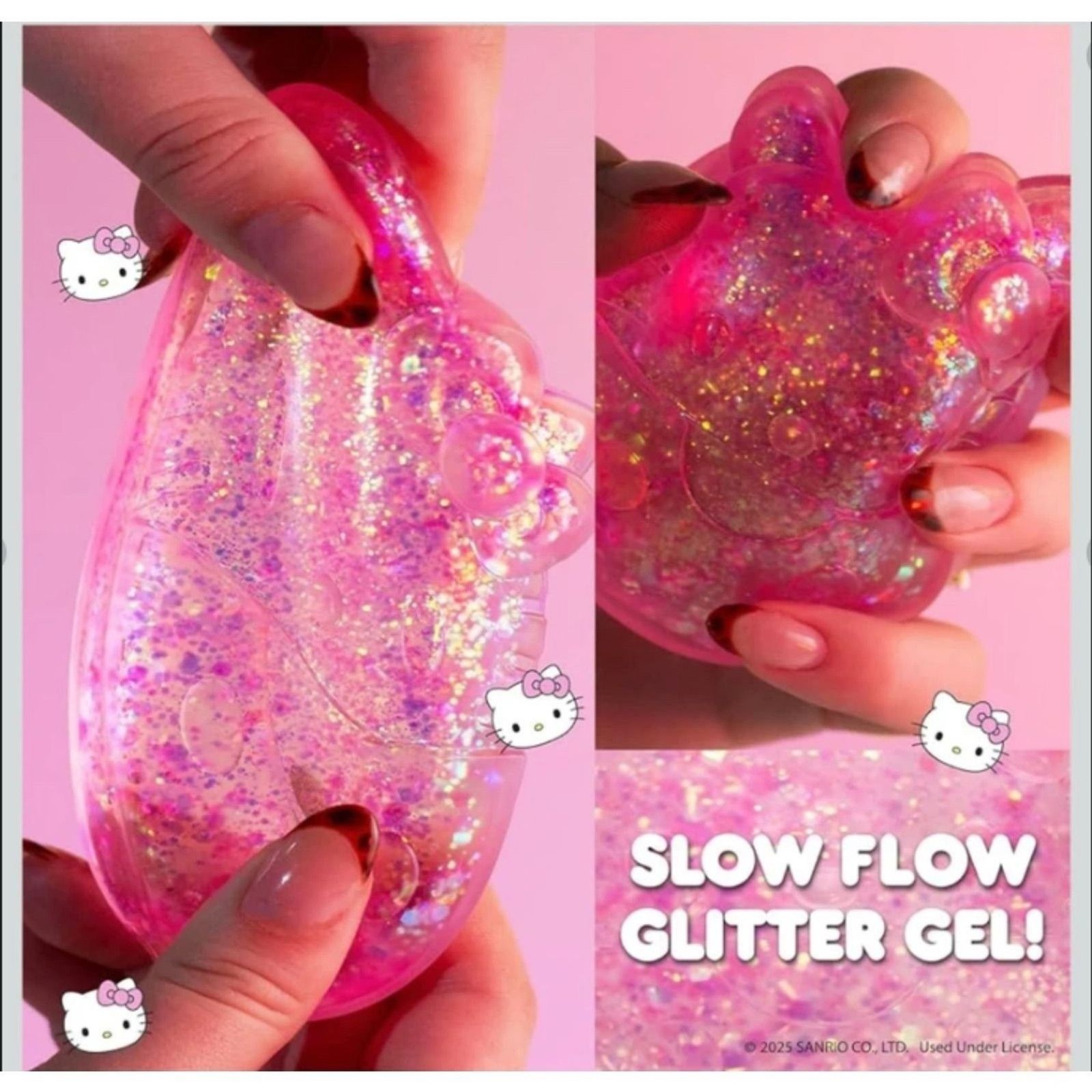 Hello Kitty, Slow Rising Sensory Squeeze Toy with Glitter