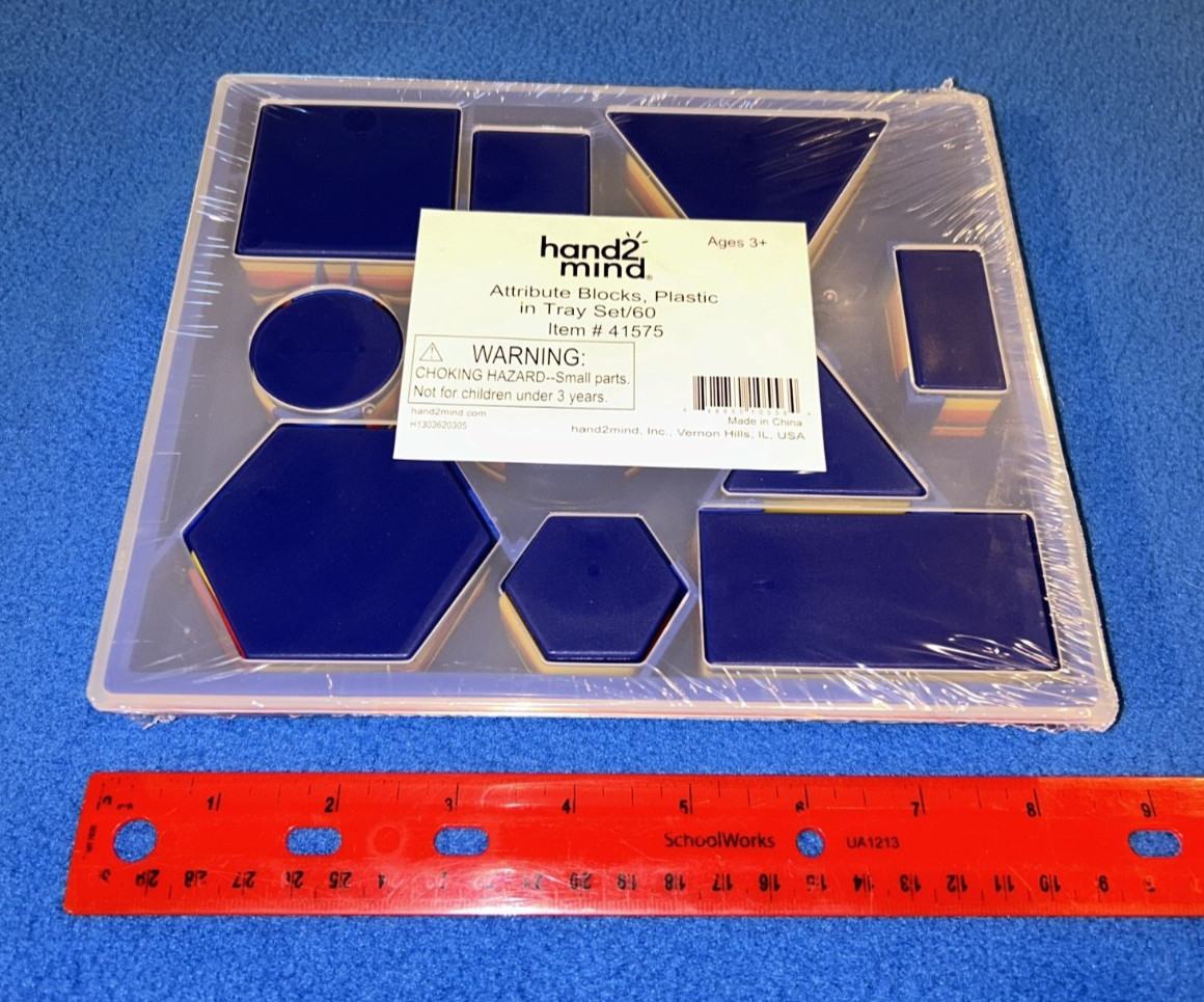 Hand2mind Attribute Blocka Plastic in Tray Set of 60 Item #41575