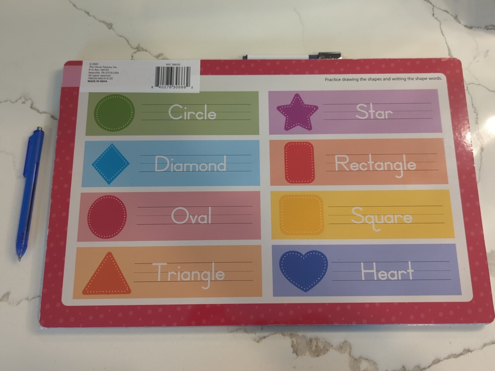 4 Pack Double-sided Learning Practice Mats Two Bonus Sticker Sheets And Marker