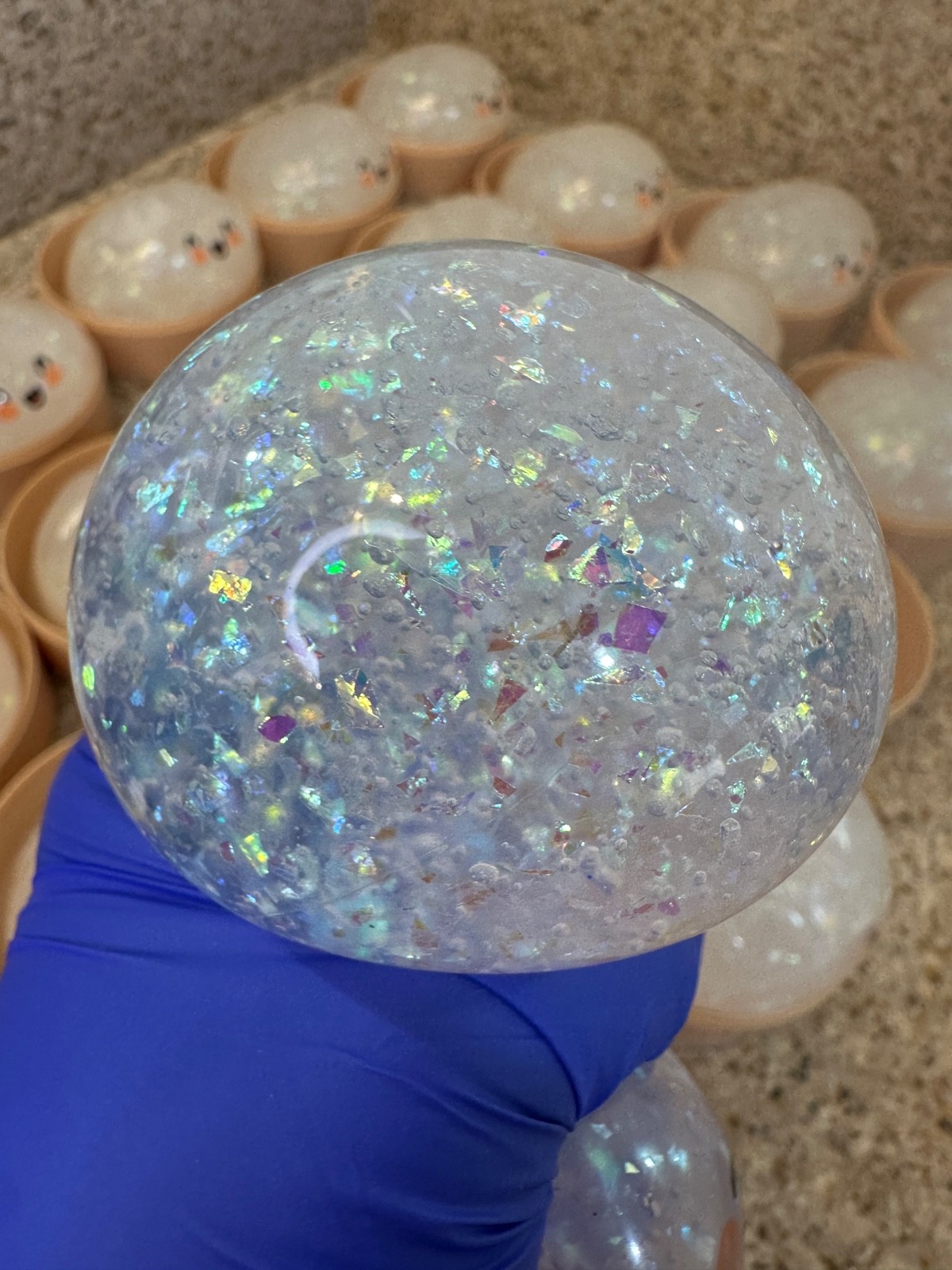 Rare Holographic Glitter Squishy Dumpling