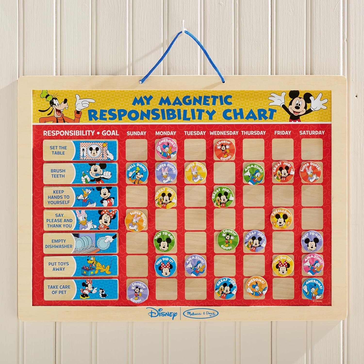 Mickey Mouse Clubhouse My Magnetic Responsibility Chart Toddler Routine Kids