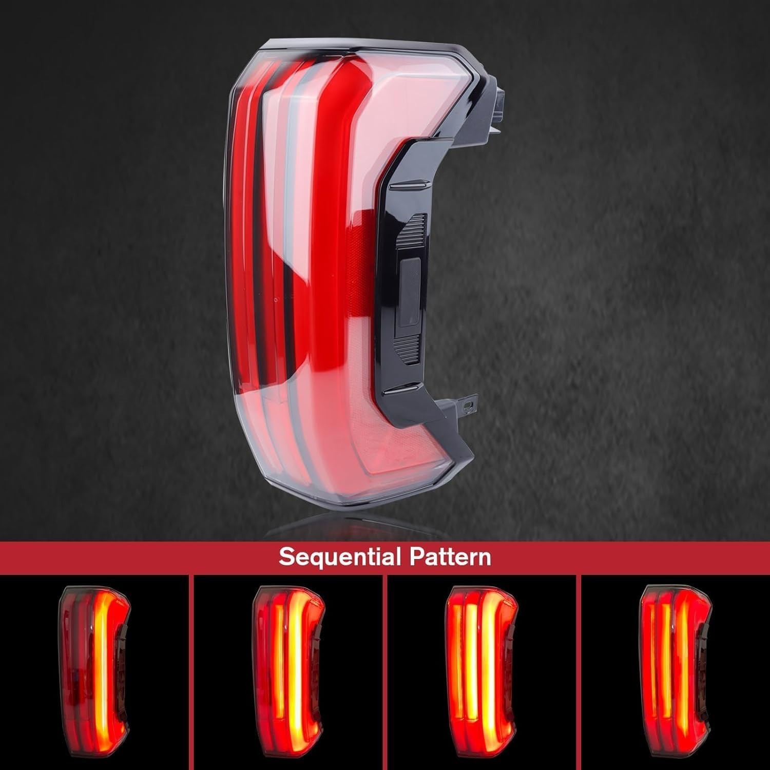 Replacement Passenger Right Side Full Led Tail Light Lamp with Sequential Turn..