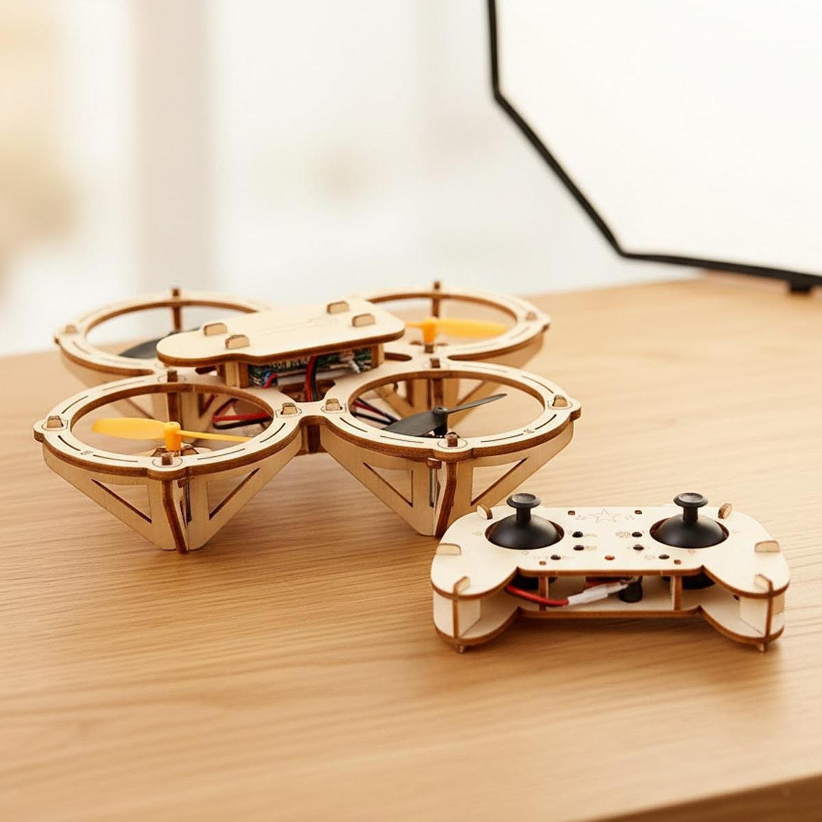 DIY Wooden RC Quadcopter Craft Kit Multifunctional Educational Assembly Toy