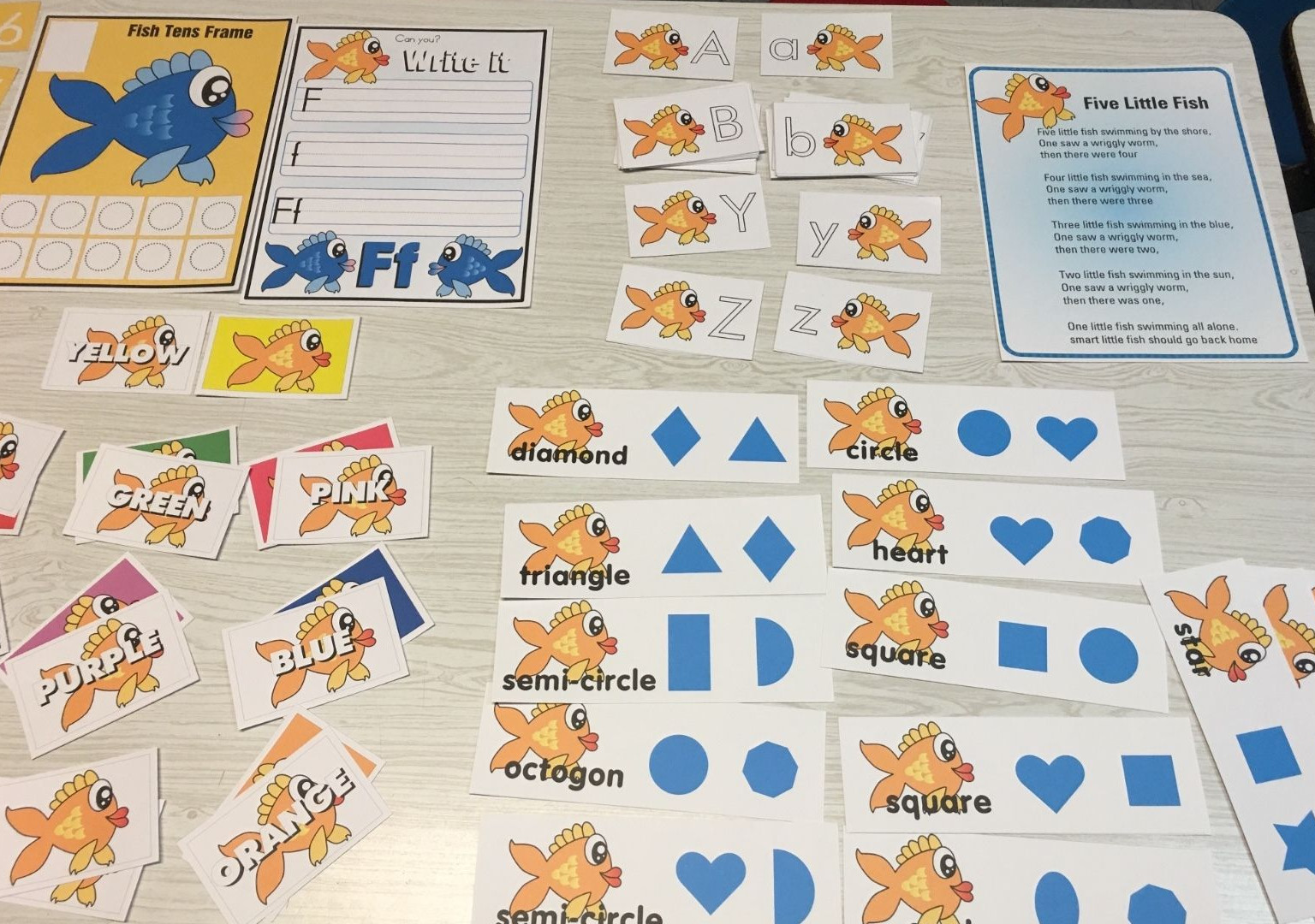 FISH -THEMED Learning Activities Package – LAMINATED – Teaching supplies