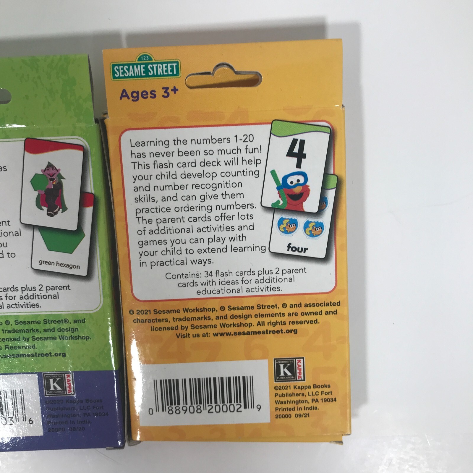 Sesame Street Numbers Beginning Words Colors Flash Cards 3 Packs Of 36 Cards