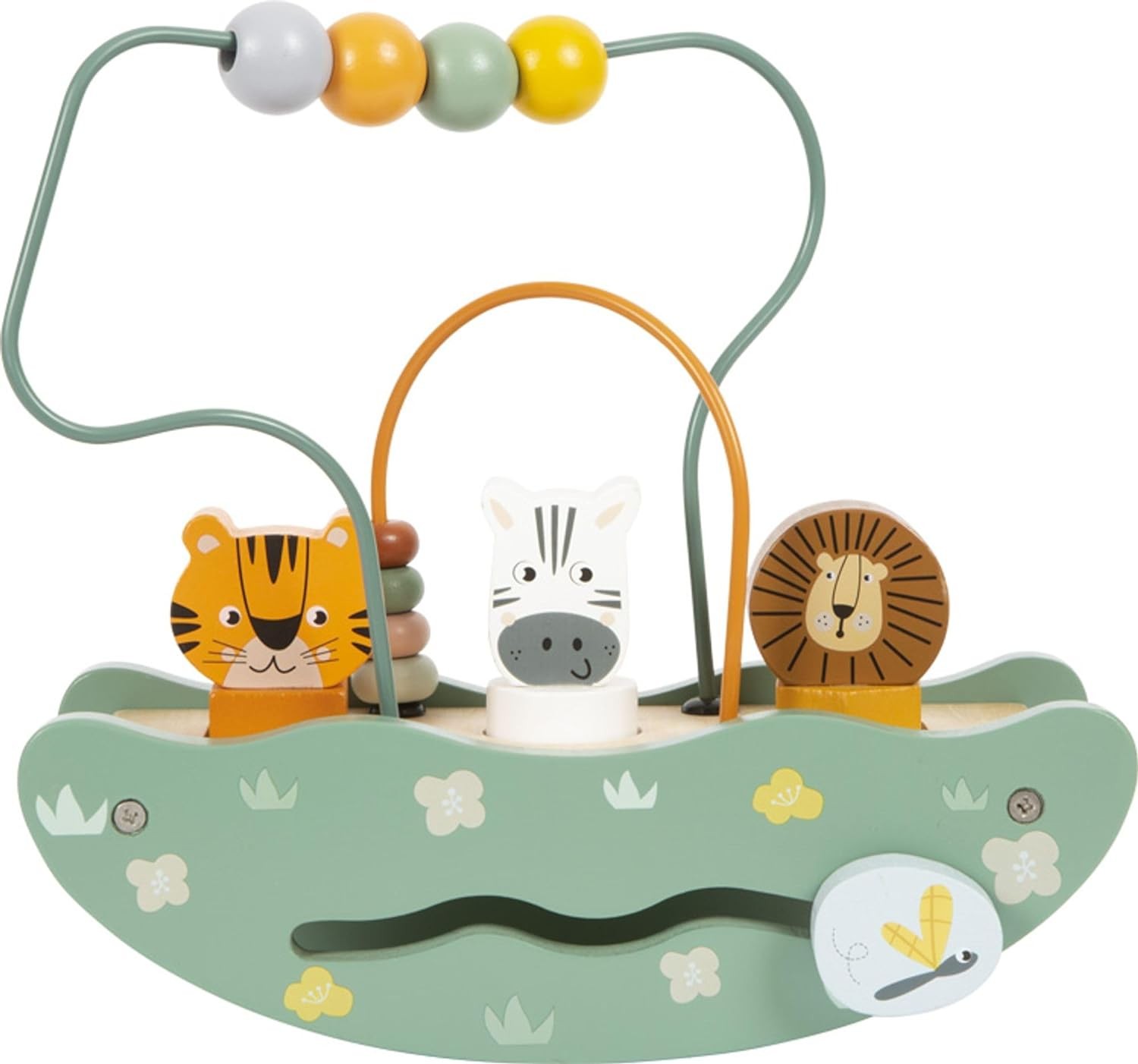 small foot Seesaw Bead Maze Safari, Wooden Toy with Diverse Play Functions, for